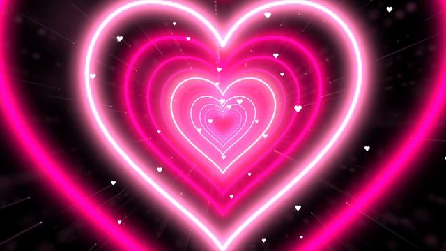 Heart Tunnel?Pink Heart Background | Neon Heart Background Video Loop [3 Hours]-4K смотреть онлайн