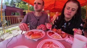 МУКБАНГ С ВАРЕЙ В ПАРКЕ / ШАШЛЫК ИЗ СВИНИНЫ / ОВОЩИ /ОБЖОР / EATING Mukbang / ASMR АСМР