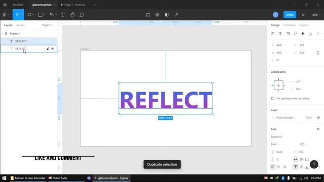 How to create a reflection in figma | easy Tutorial смотреть онлайн