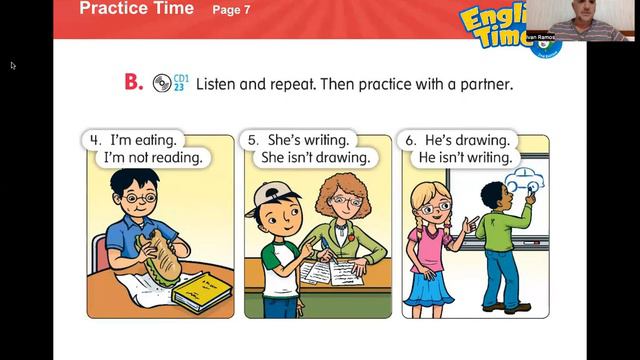 S4 English Time 2 - Unit 2 - Present Continuous I / He / She смотреть онлайн