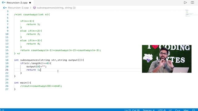Print All Subsequences of a String || C++ || Recursion || By Mohit Gupta смотреть онлайн