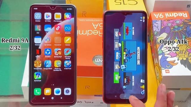 Redmi 9A vs Oppo A1k ,game test ,speed test смотреть онлайн