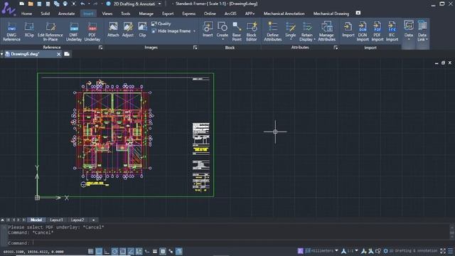 ZWCAD - Tutorial - Import PDF to DWG смотреть онлайн