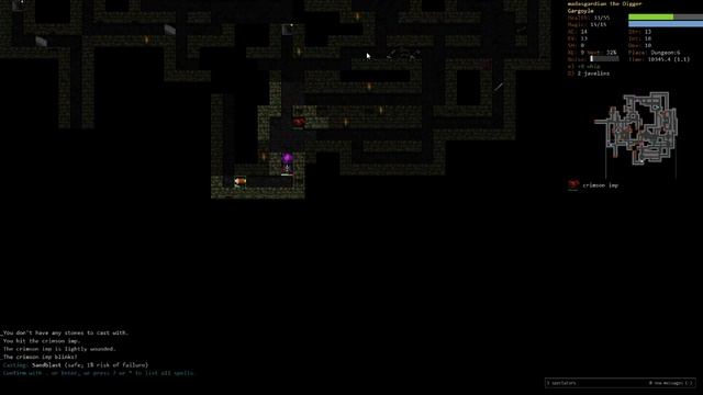 Dungeon Crawl Stone Soup: Gargoyle Earth Elementalist [Part 1] смотреть онлайн