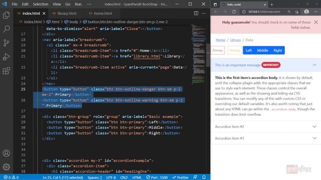 Button group Bootstrap | Lecture 8 | Bootstrap for beginners смотреть онлайн