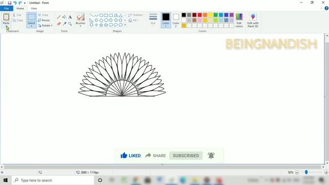 How to draw Sunflower on computer using simple paint program | Flower Drawing in easy steps. смотреть онлайн