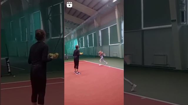 🥎 Процесс тренировки..Приглашаем всех желающих освоить игру в теннис!#спорт #теннис #дети