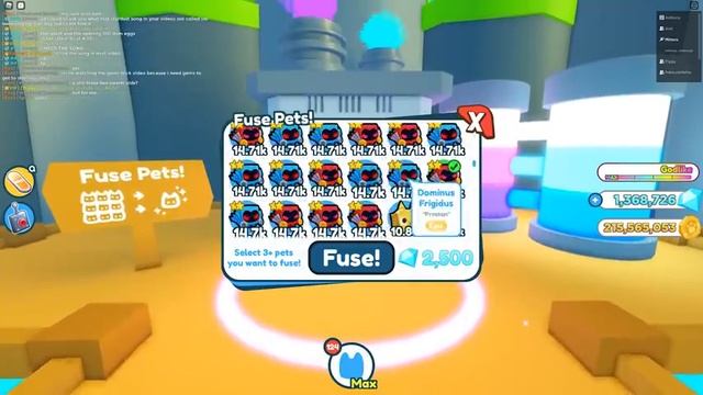 Fusing 300+ Dominus Pets! INSANE LUCK! - Pet Simulator X смотреть онлайн
