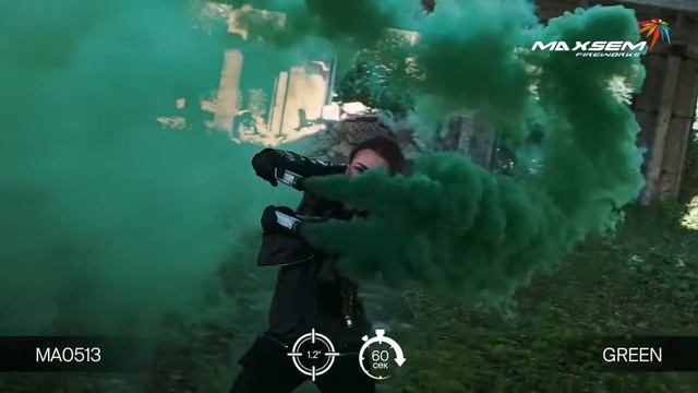 МА0513 Green Цветной дым густой Зеленый 60 секунд смотреть онлайн