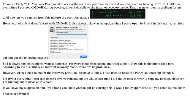 Apple: Cannot Access Existing Recovery Partition - Early 2011 MacBook Pro смотреть онлайн