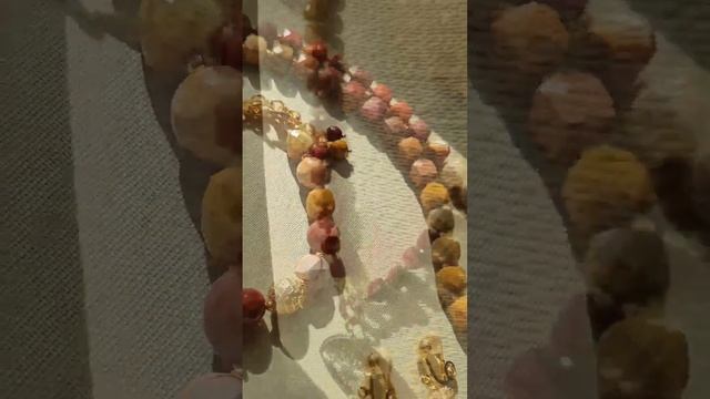 Комплект украшений из яшмы мукаит с клипсами #яшма #клипсы #украшенияизнатуральныхкамней смотреть онлайн