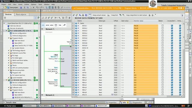 How to send data between PLC S7-1200 with PLC S7-1500 via Profinet communication смотреть онлайн