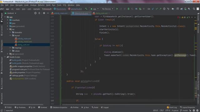 Phone Authentication using Firebase in Android app || Android Studio Tutorial || #2 смотреть онлайн