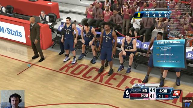 PS4 NBA 2K14 карьера #31 Houston Rockets vs New Orleans Pelikans Playoff смотреть онлайн