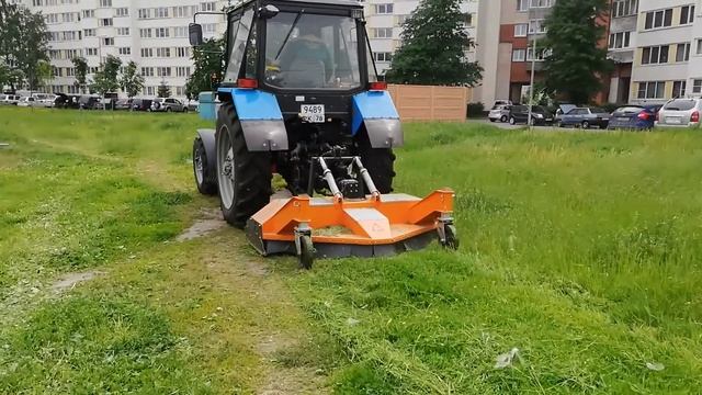 Роторная газонная косилка на трактор МТЗ 82 смотреть онлайн