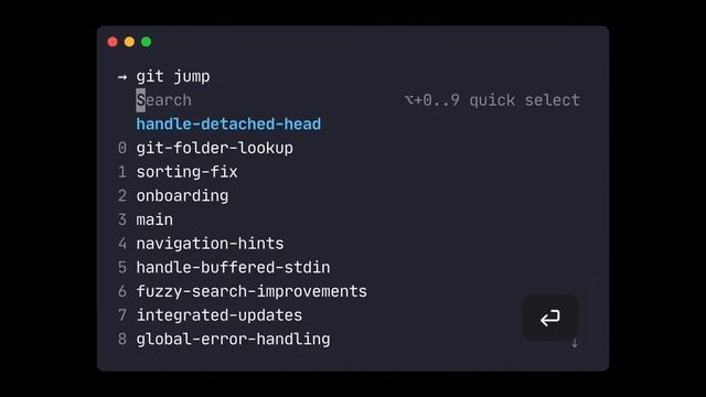 git-jump CLI. Interactive UI and fuzzy-search for Git branches. смотреть онлайн