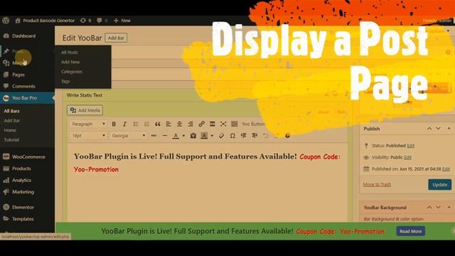 YooBar: WordPress Top Bar & Footer Bar Free Plugin смотреть онлайн