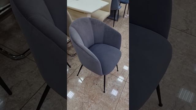 Стул кресло Vetro Mebel M-60 Серый вельвет смотреть онлайн