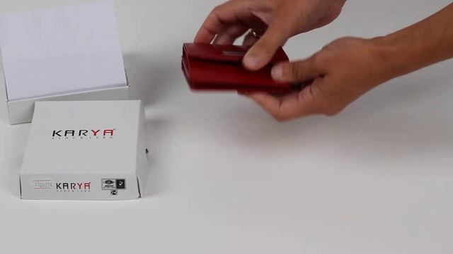 Маленький женский кошелек Karya 1106-074 кожаный красный смотреть онлайн