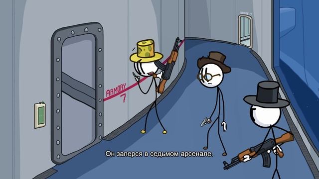 Все финальные концовки The Henry Stickmin Collection (Русские субтитры) смотреть онлайн