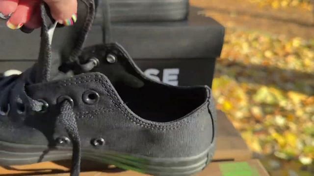 Converse M5039C полностью черные низкие оригинал смотреть онлайн
