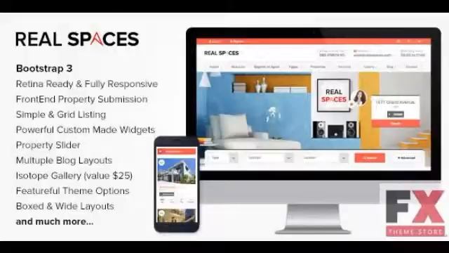Preview Real Spaces - WordPress Real Estate Theme TFx смотреть онлайн