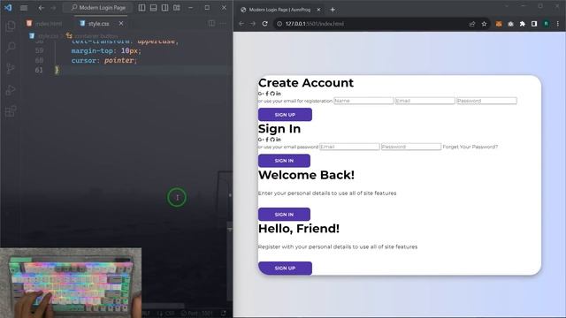 ASMR Programming - Animated Login Page - No Talking смотреть онлайн
