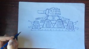 Как нарисовать КВ 44 из Мультики про танки / Homeanimations / Gerand / Танкомульт