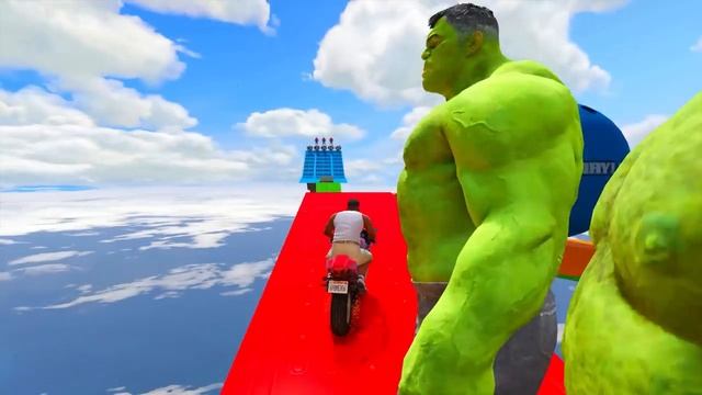 SHINCHAN AND FRANKLIN TRIED THE IMPOSSIBLE GREEN HULK BRIDGE MOTORCYCLE PARKOUR CHALLENGE GTA 5 смотреть онлайн
