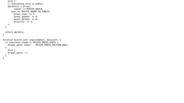 Drupal: Multiple node access rules for same node? смотреть онлайн