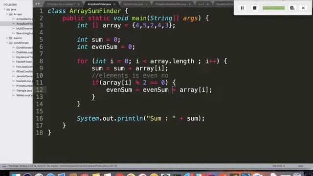 Even Odd Sum in an array in java in telugu смотреть онлайн