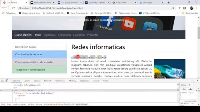 Diseño de pagina web con BootStrap parte 4 de 5 смотреть онлайн