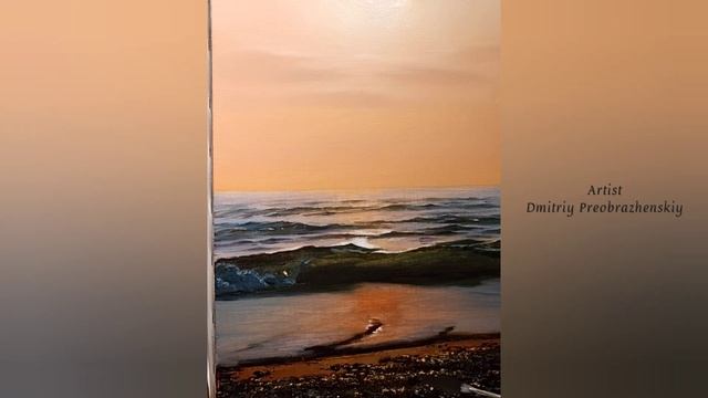 How To Paint Sunset Seascape | Oil Painting Time lapse смотреть онлайн