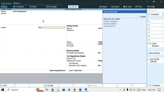 How to create Party List in Tally Prime | GIT Education смотреть онлайн