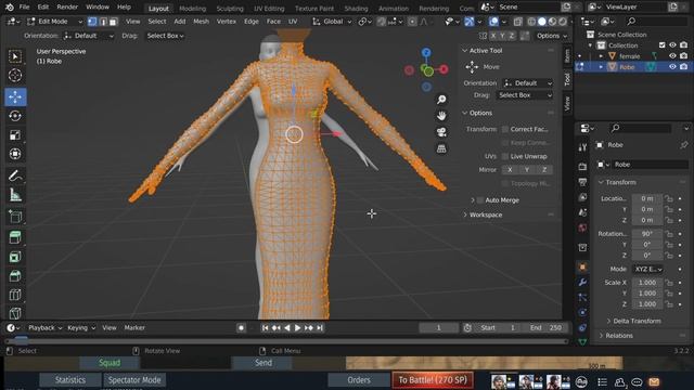 What am I doing wrong when editing, The Sims 4 Robe OBJ in Blender? смотреть онлайн