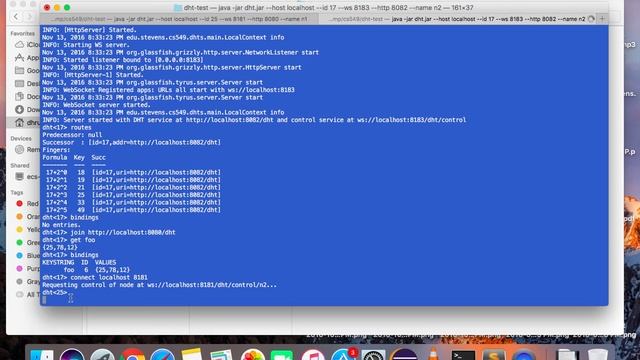 CS549(Stevens) DHT-WebSockets Local Test смотреть онлайн