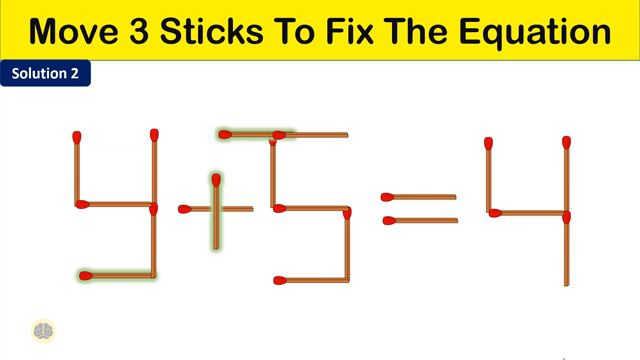 Matchstick Puzzle - 9 minus 6 is not equal to 4 - MOVE 3 Matchsticks to make the equation True смотреть онлайн