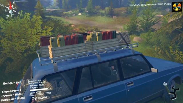 Spintires . Ваз 2104 . Универсал для дачи . смотреть онлайн