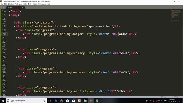 Progress Bar In Bootstrap 4 || Bootstrap 4 Tutorial In Hindi ? смотреть онлайн