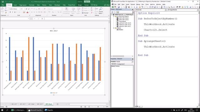 Excel VBA Online Course - 6.1.3 Referring to Objects by Number смотреть онлайн