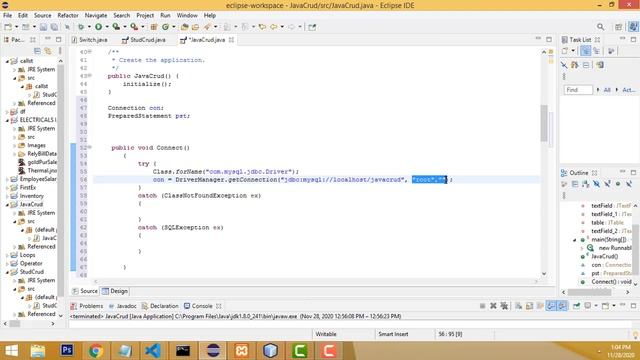 Java Mysql simple project in Eclipse смотреть онлайн