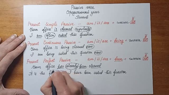 Passive voice/Пассивный залог (Настоящие времена/Present Tenses) смотреть онлайн