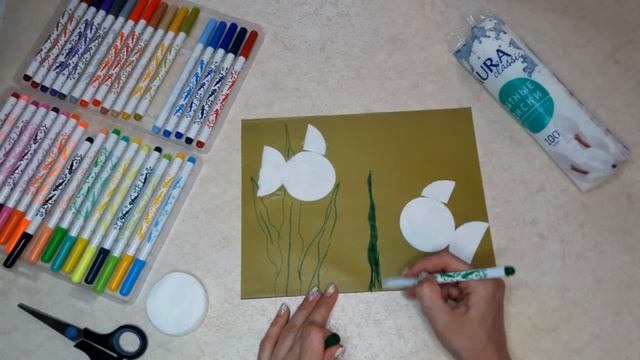 рыбки из ватных дисков смотреть онлайн