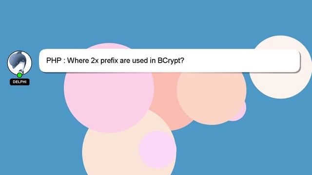 PHP : Where 2x prefix are used in BCrypt? смотреть онлайн