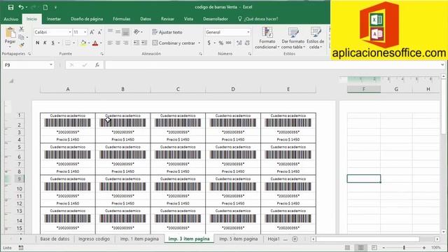 Generar e imprimir código de barras con excel (Ref. CB1) смотреть онлайн