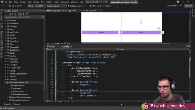 How do you change the theme color in Material Design in XAML at runtime? смотреть онлайн