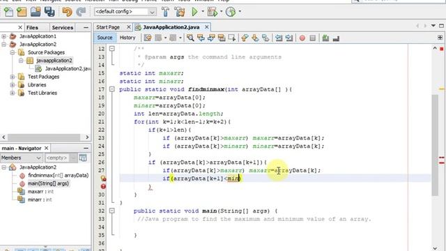 find the maximum and minimum value of an array in java смотреть онлайн