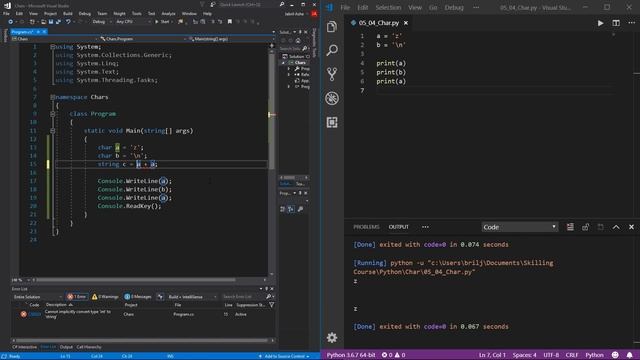 What is a Char? (C# vs Python) смотреть онлайн