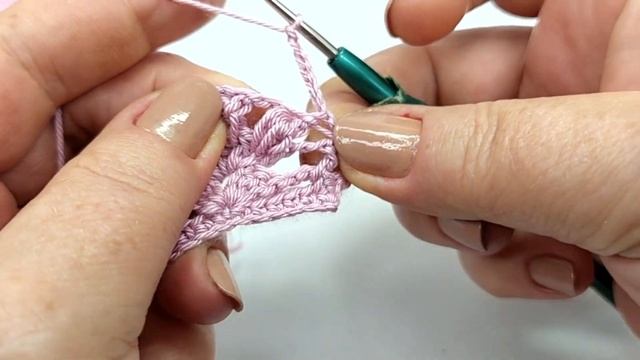 Веерный узор крючком "Бархатцы" смотреть онлайн