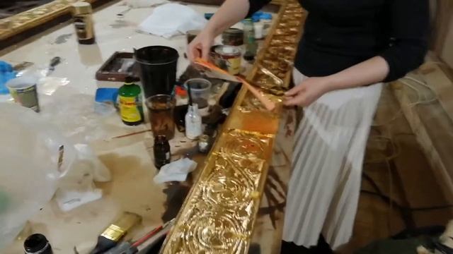 Настоящая музейная рама для картины великого русского художника. Ручная резьба. смотреть онлайн